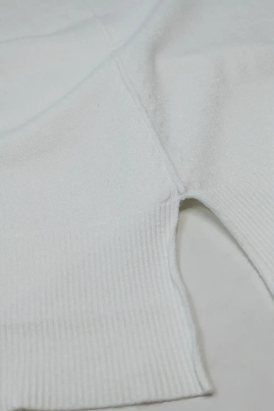 Loose white sweater with open back detail - CREAM / ONE - Sweaters