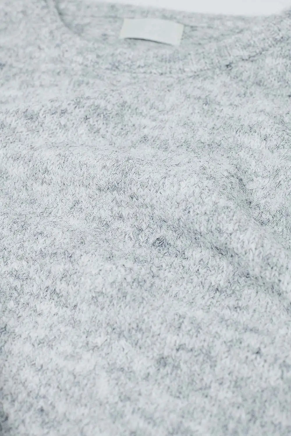 Cozy Balloon Sleeve Sweater in light grey - Sweaters