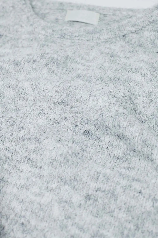 Cozy Balloon Sleeve Sweater in light grey - Sweaters