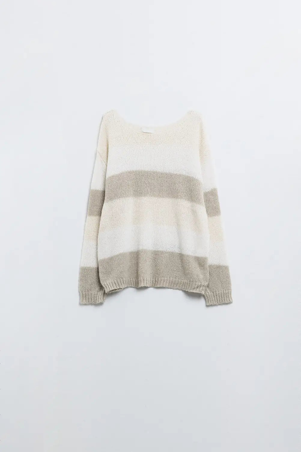 Striped boat sweater in beige - BEIGE / ONE - Sweaters