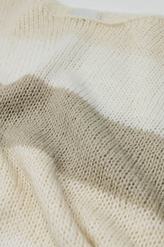 Striped boat sweater in beige - BEIGE / ONE - Sweaters