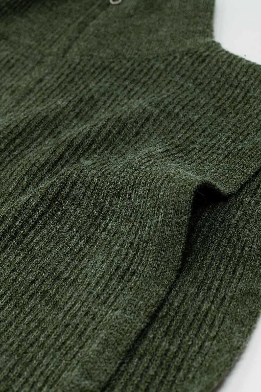Green sleeveless turtleneck sweater with zipper closure - Sweaters