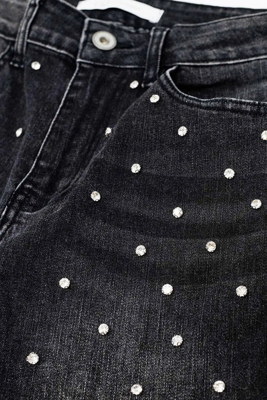 Black Skinny Jeans WIth Rhinestones