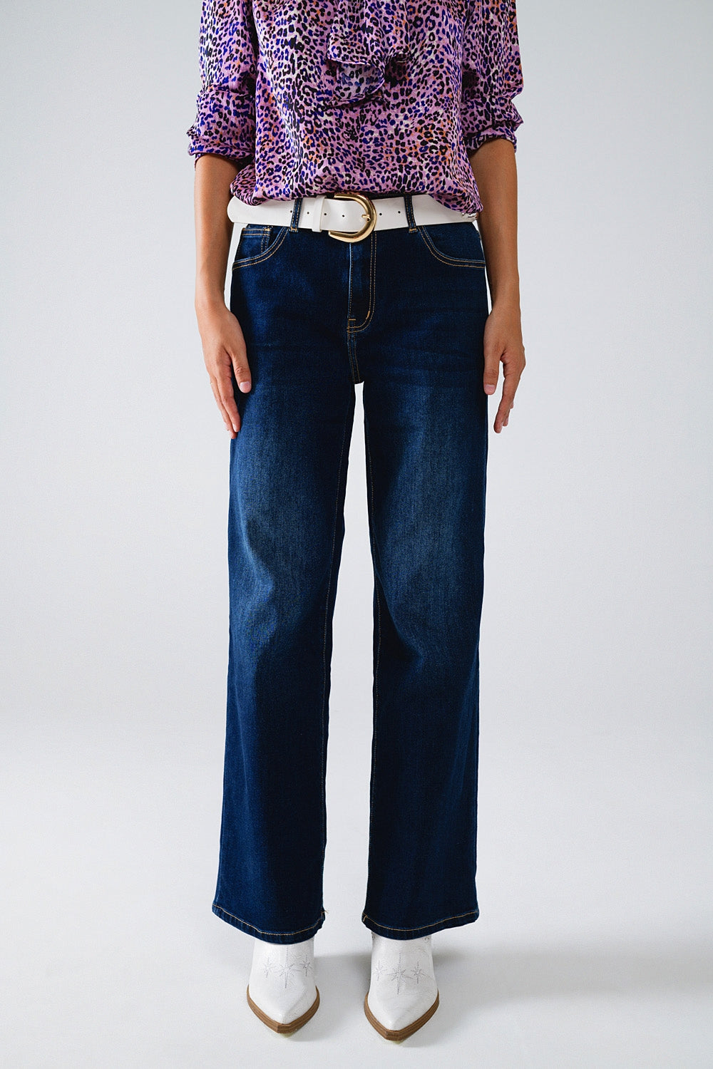 Dark wash wide leg 90&