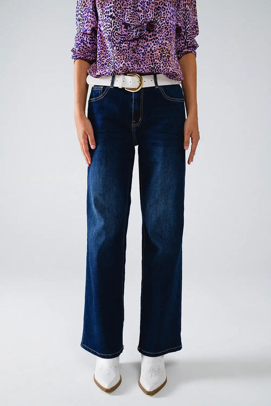 Dark wash wide leg 90’s Jeans