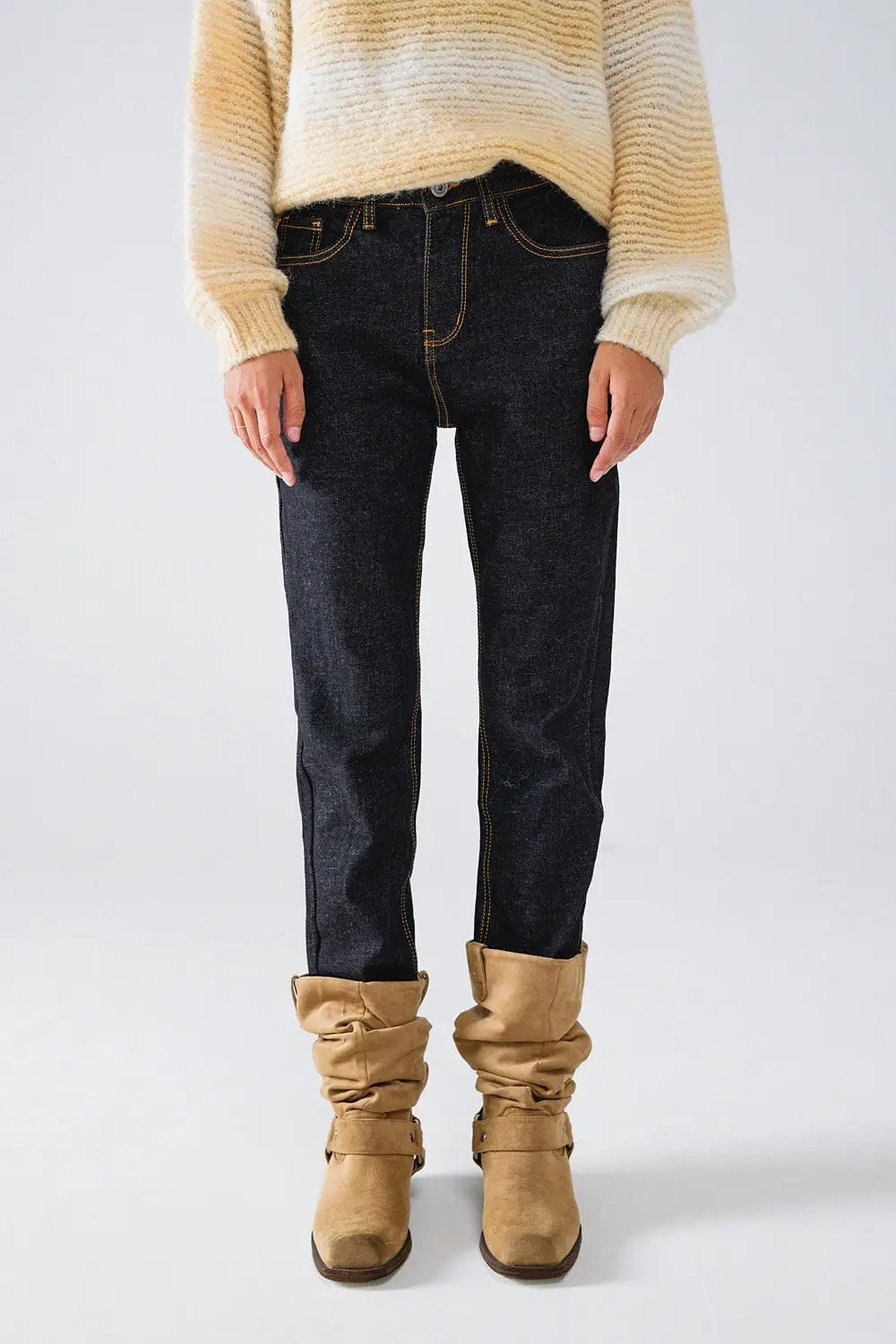 Skinny Jeans With Contrast Stitching
