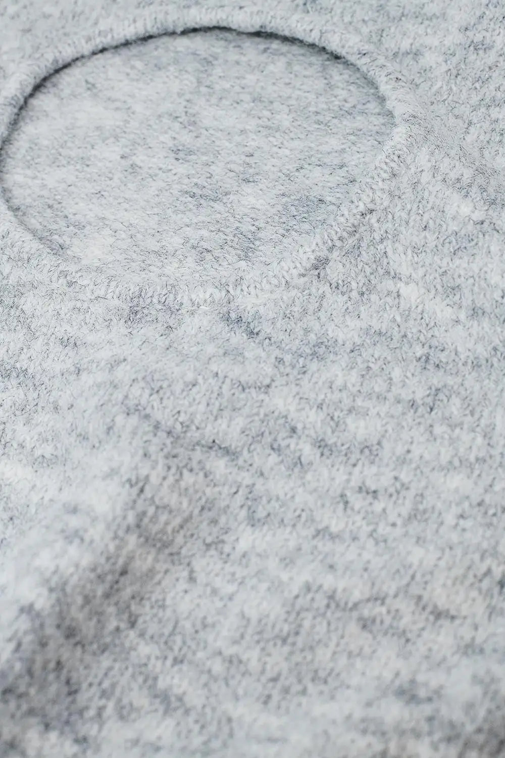 Grey jersey with long sleeves and open back detail - Sweaters