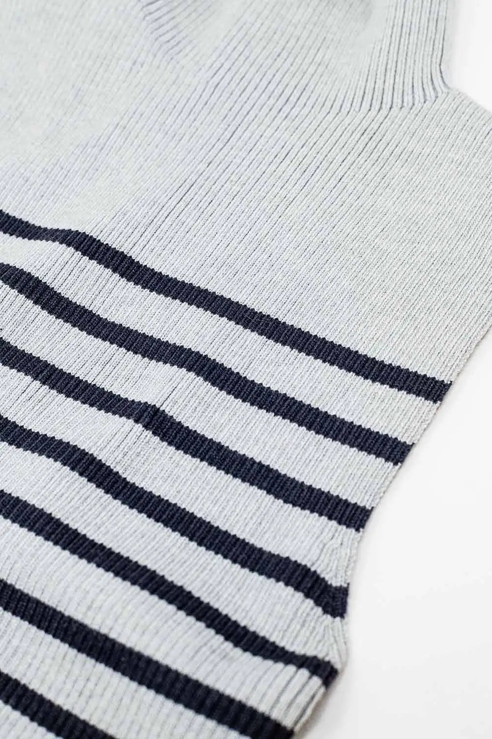 Striped Turtle sweater In light grey - Sweaters