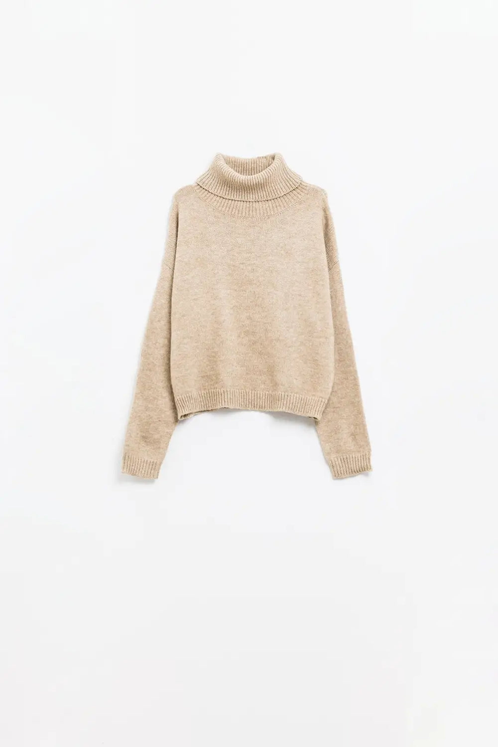 Loose beige sweater with dropped sleeves - Sweaters