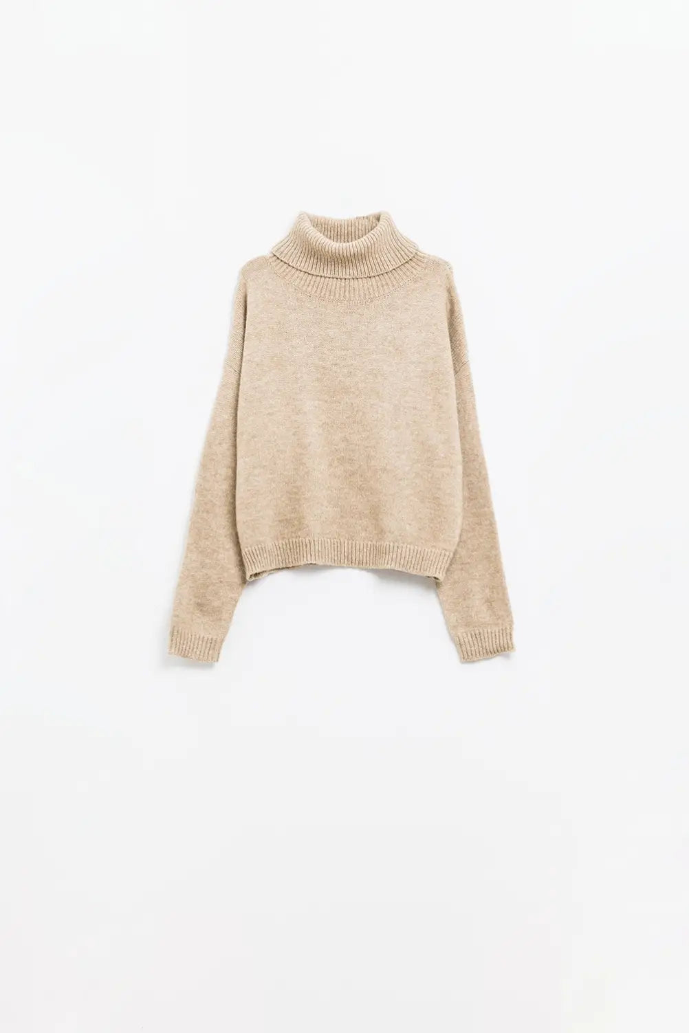 Loose beige sweater with dropped sleeves - Sweaters