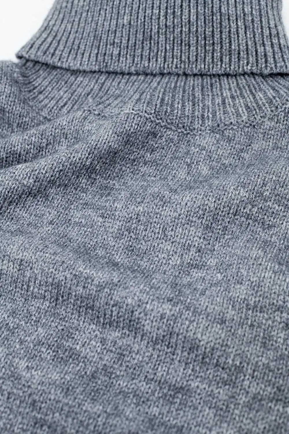 Loose grey sweater with dropped sleeves - Sweaters