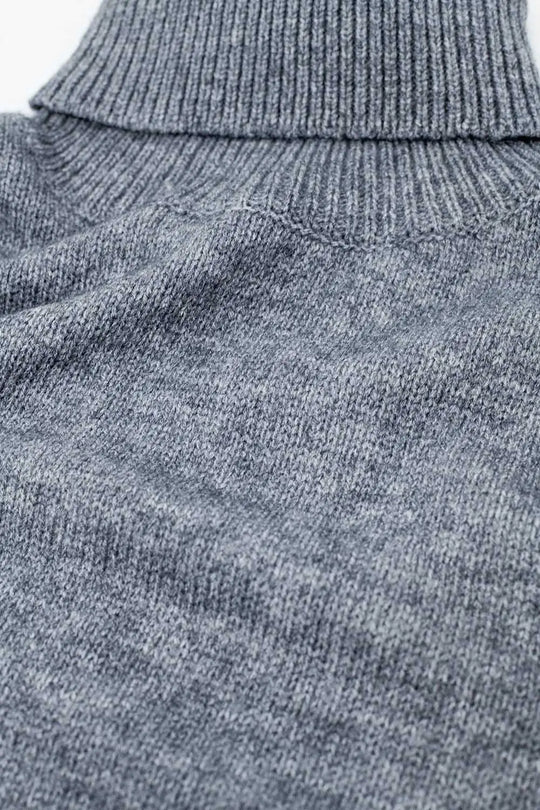 Loose grey sweater with dropped sleeves - Sweaters