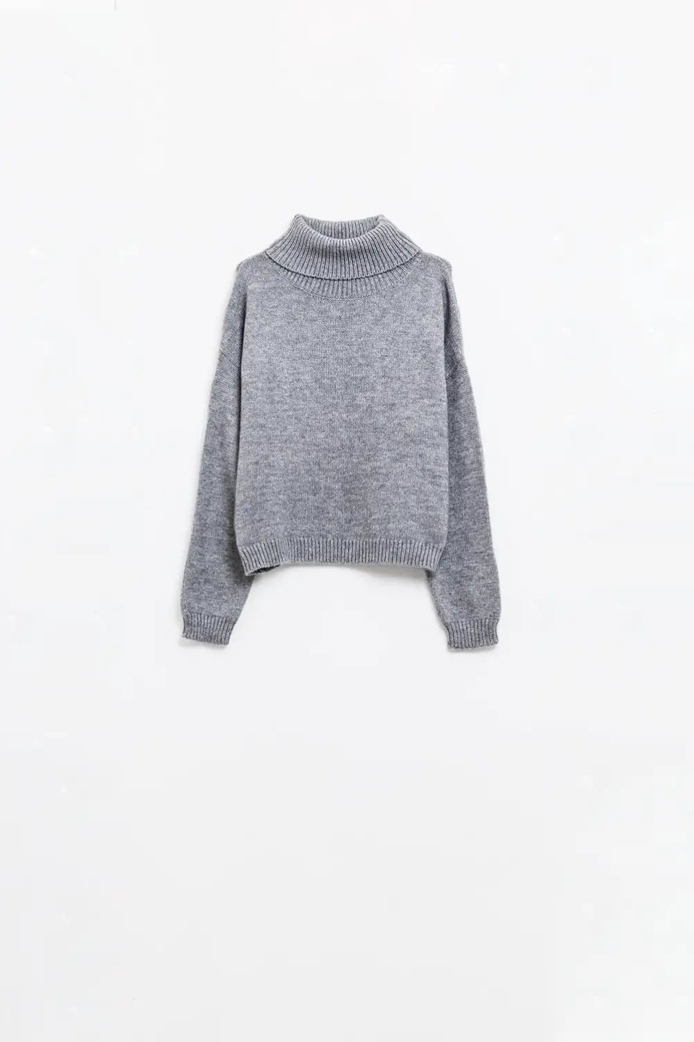 Loose grey sweater with dropped sleeves - Sweaters