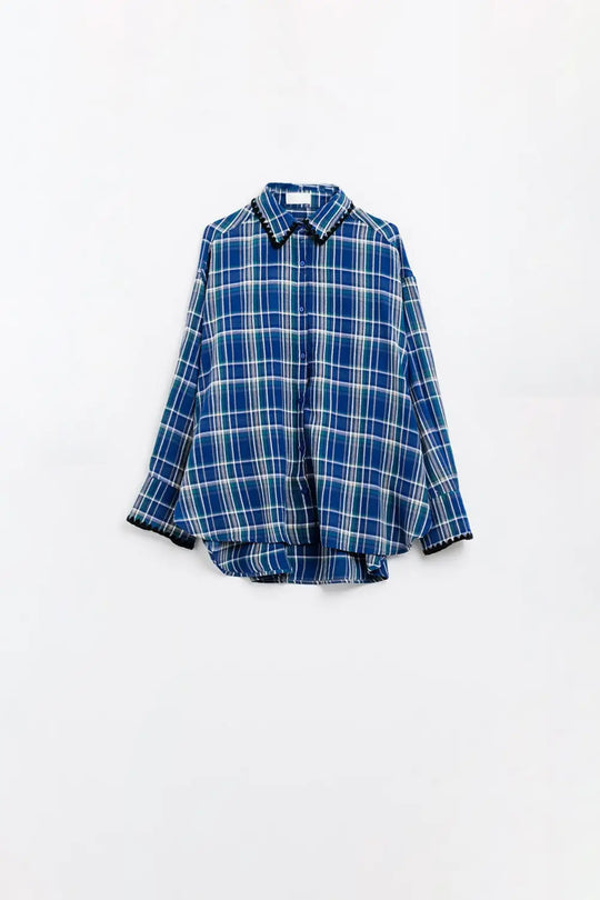 Lumberjack Oversized Shirt in Blue - Shirts