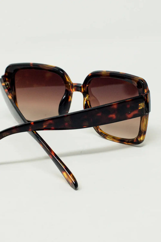 Oversized square Cat Eye Sunglasess in Brown - BROWN / ONE - Sunglasses