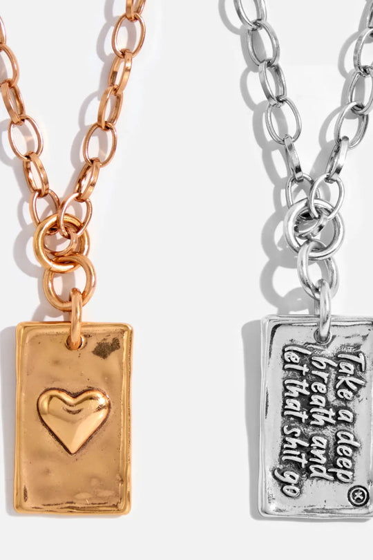 Take a Deep Breath and Let That Shit Go Original Lite Necklace - original lite