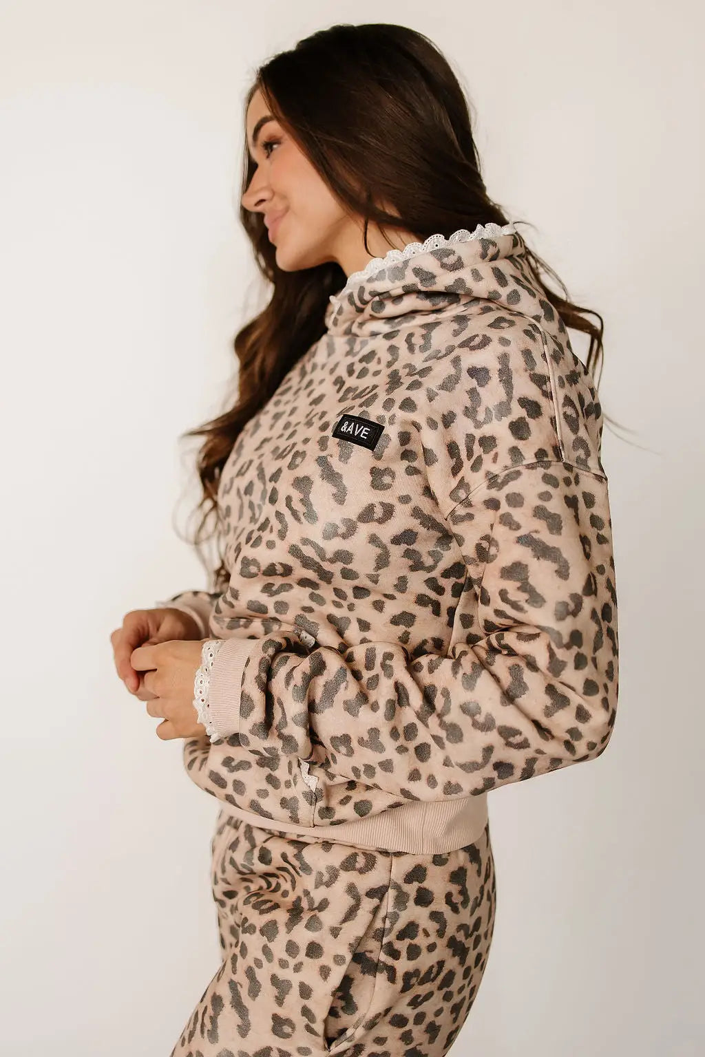 Comfort Zone Hoodie - Leopard Lace - Tops