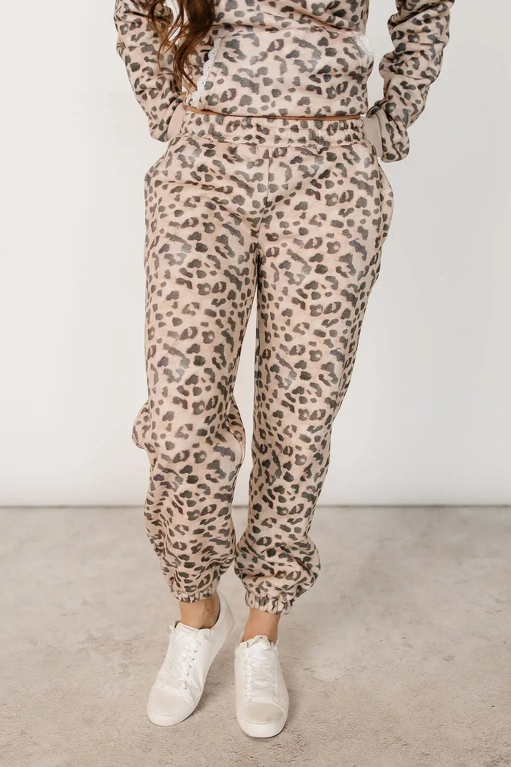 Comfort Zone Joggers - Leopard Lace - Tops