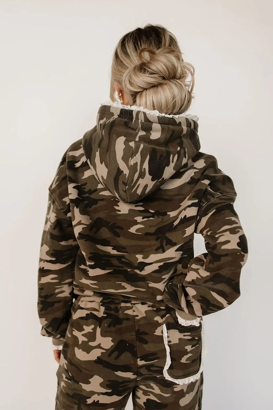 Comfort Zone Hoodie - Camo Lace - Tops