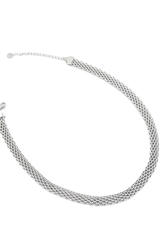Addelynn Mesh Necklace - WATERPROOF - Silver - Necklace