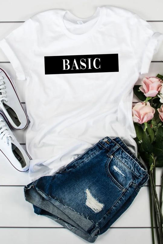 "Basic" White Tee - Melissa Jean Boutique
