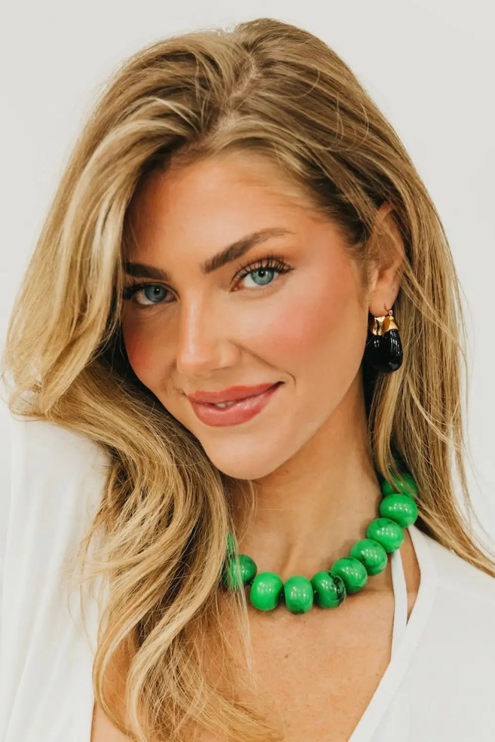 Bella Beaded Necklace - WATERPROOF - Emerald - Necklace