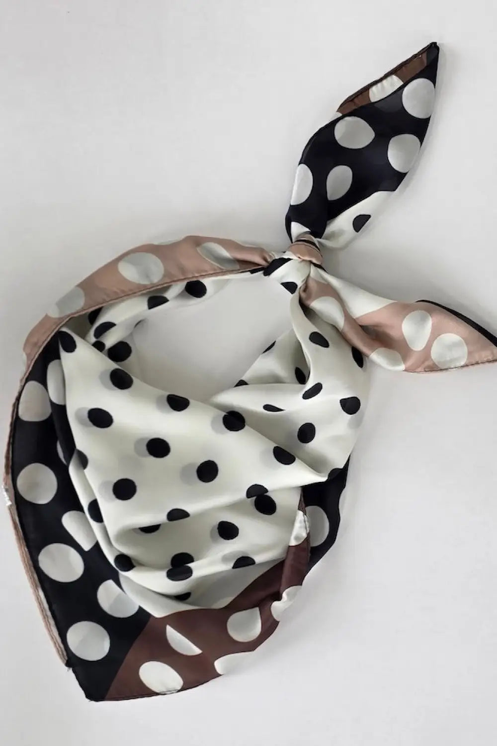 Betty Polka Dot Square Scarf - Hair Scarf