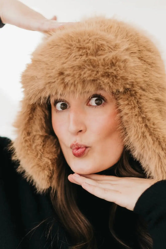 Bonnie Bomber Faux Fur Winter Hat - Hat