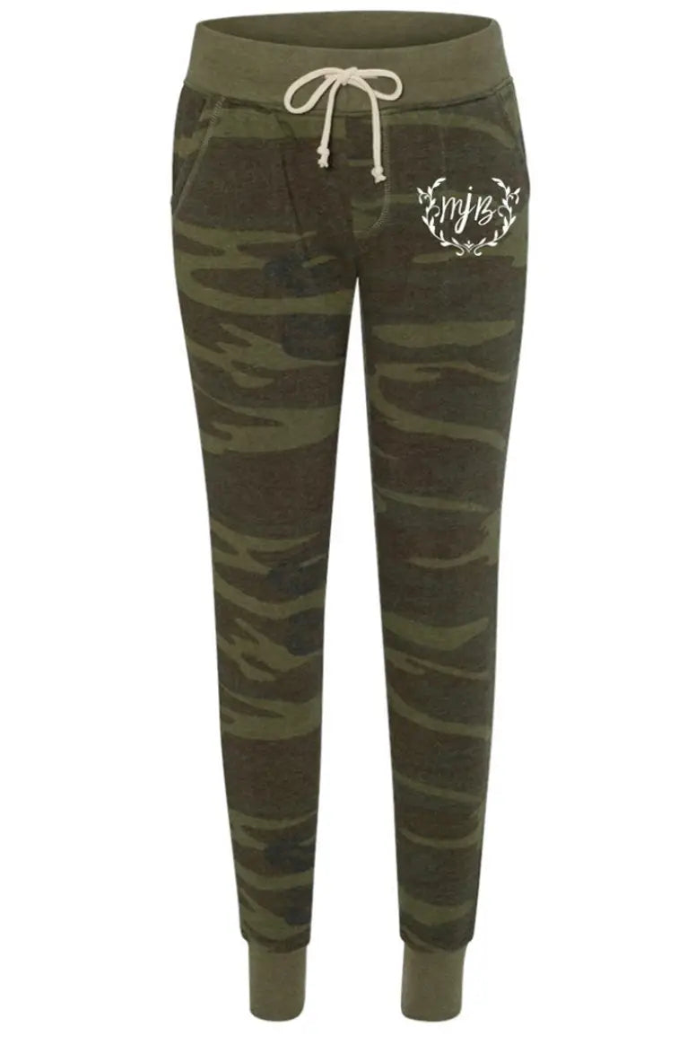 Camo Joggers With Logo - Melissa Jean Boutique