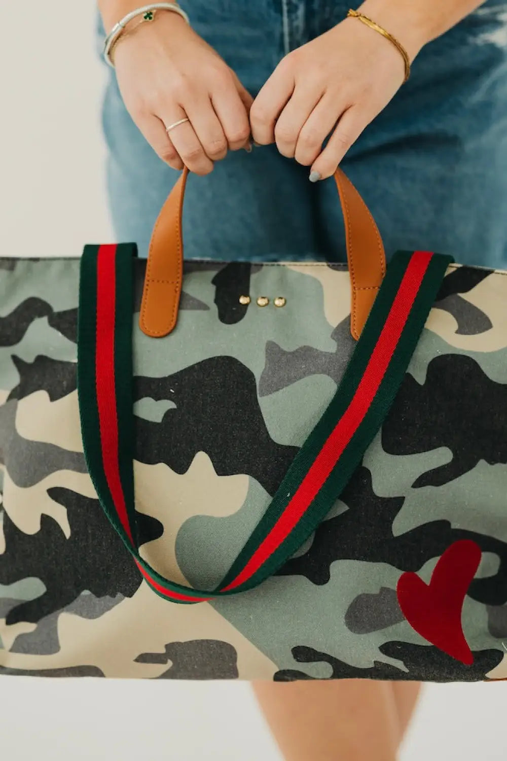 Chelsie Canvas Printed Tote - Camouflage - Tote Bag