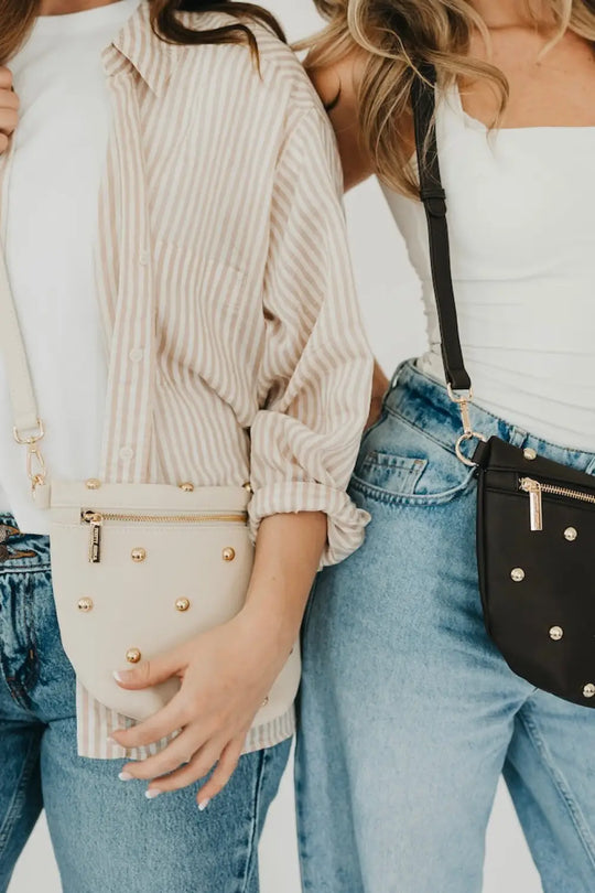 Chic Gold Studded Westlyn Bum Bag
