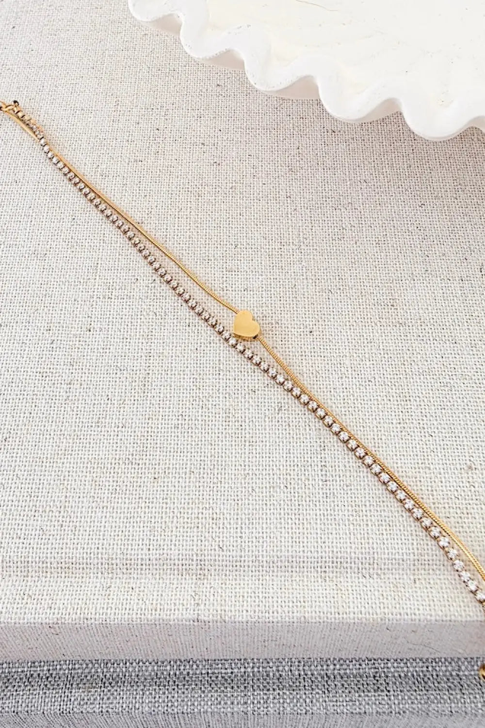 Double Love Tennis Bracelet - WATERPROOF - Gold - Bracelet