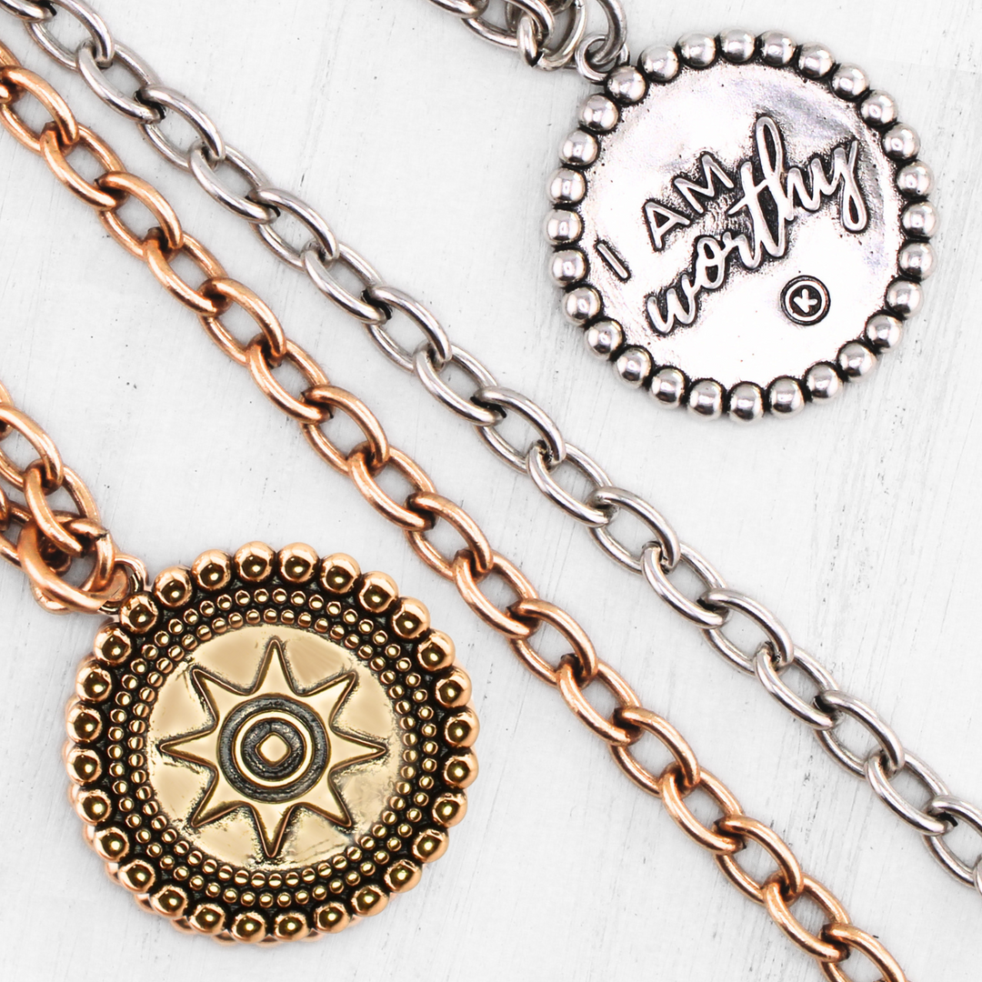 I Am Worthy Sun Essential Necklace - MELISSA JEAN