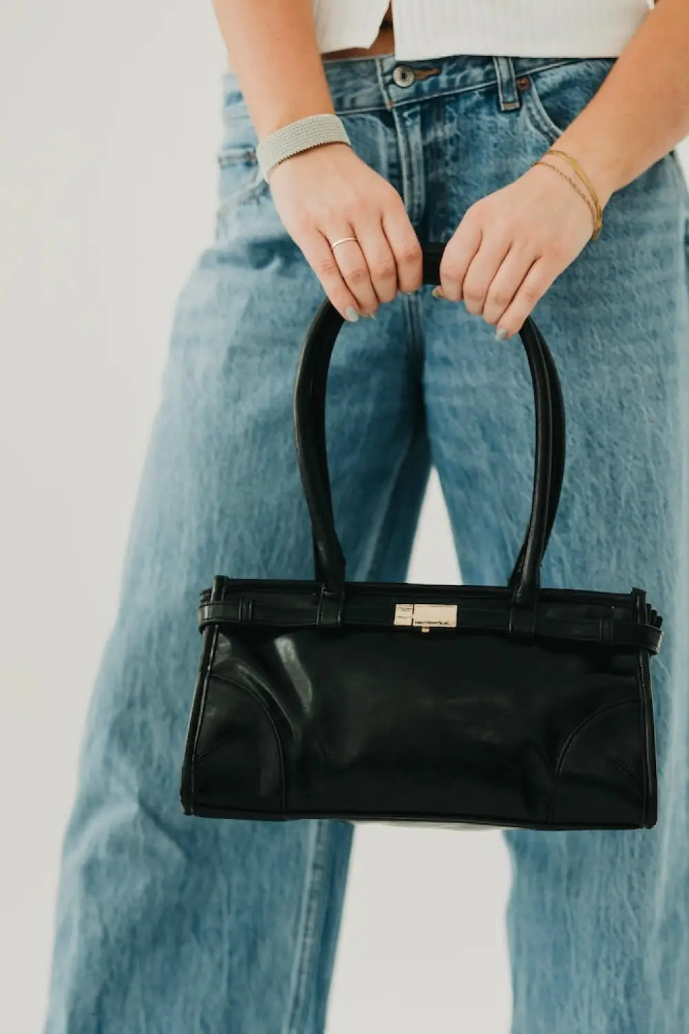 Ethel Vegan Leather Shoulder Bag - Black - Shoulder Bag