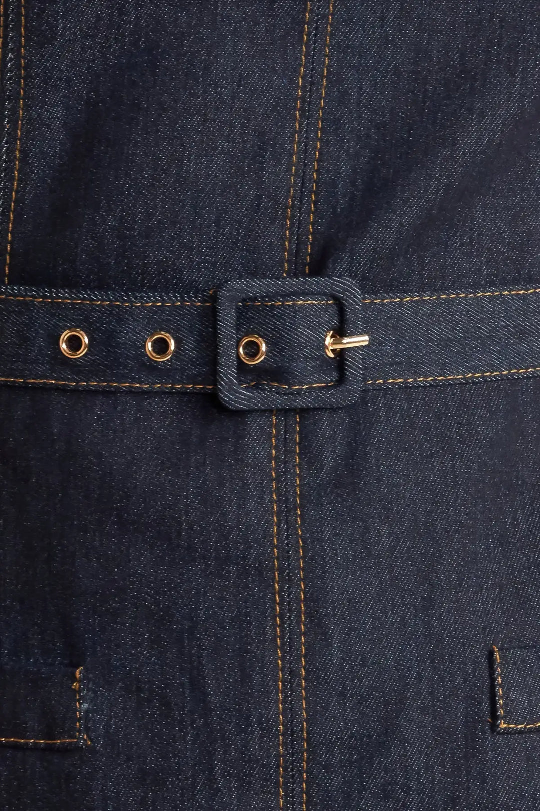 MODERN DARK DENIM MIDI DRESS - DRESSES