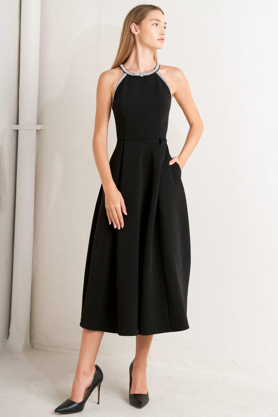 GALAXY CHARM WOVEN MIDI DRESS - MELISSA JEAN