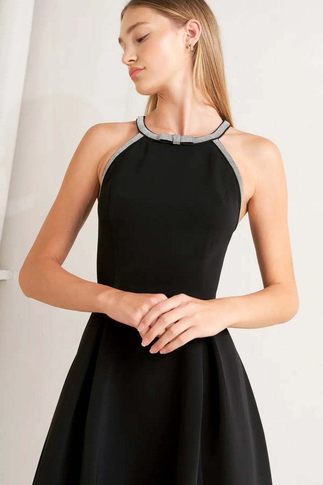 GALAXY CHARM WOVEN MIDI DRESS - DRESSES