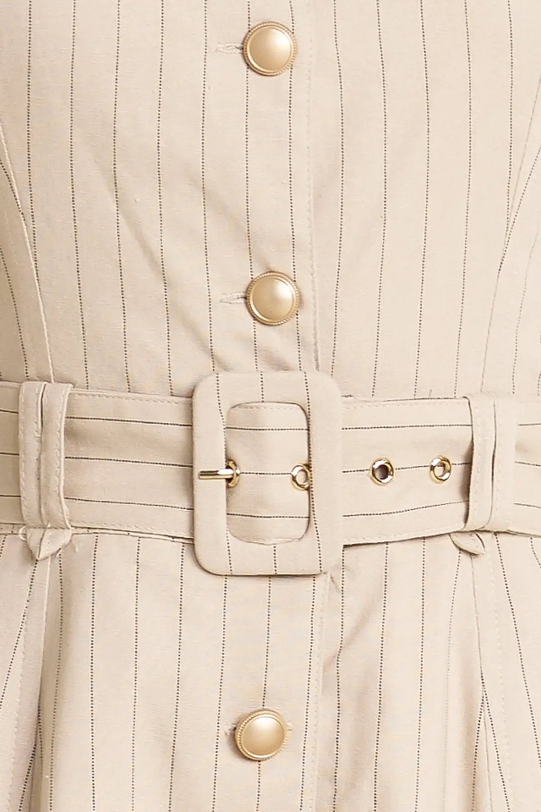 TAILORED IN SUNLIGHT WOVEN MIDI DRESS - DRESSES