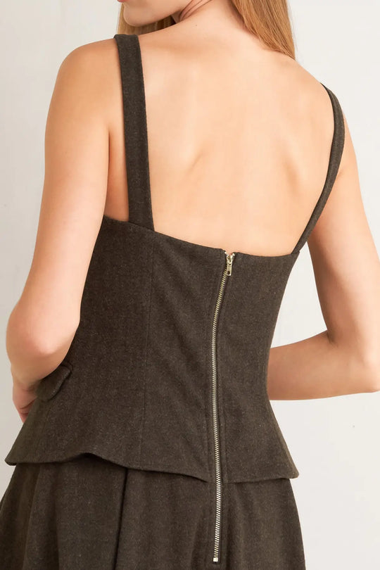 HERITAGE TAILOR WOVEN MIDI DRESS - DRESSES