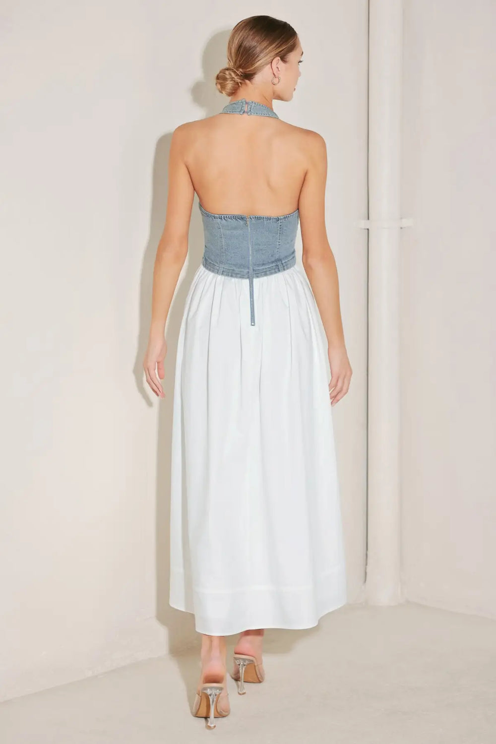 CITY TO COAST WOVEN MIDI DRESS - DRESSES