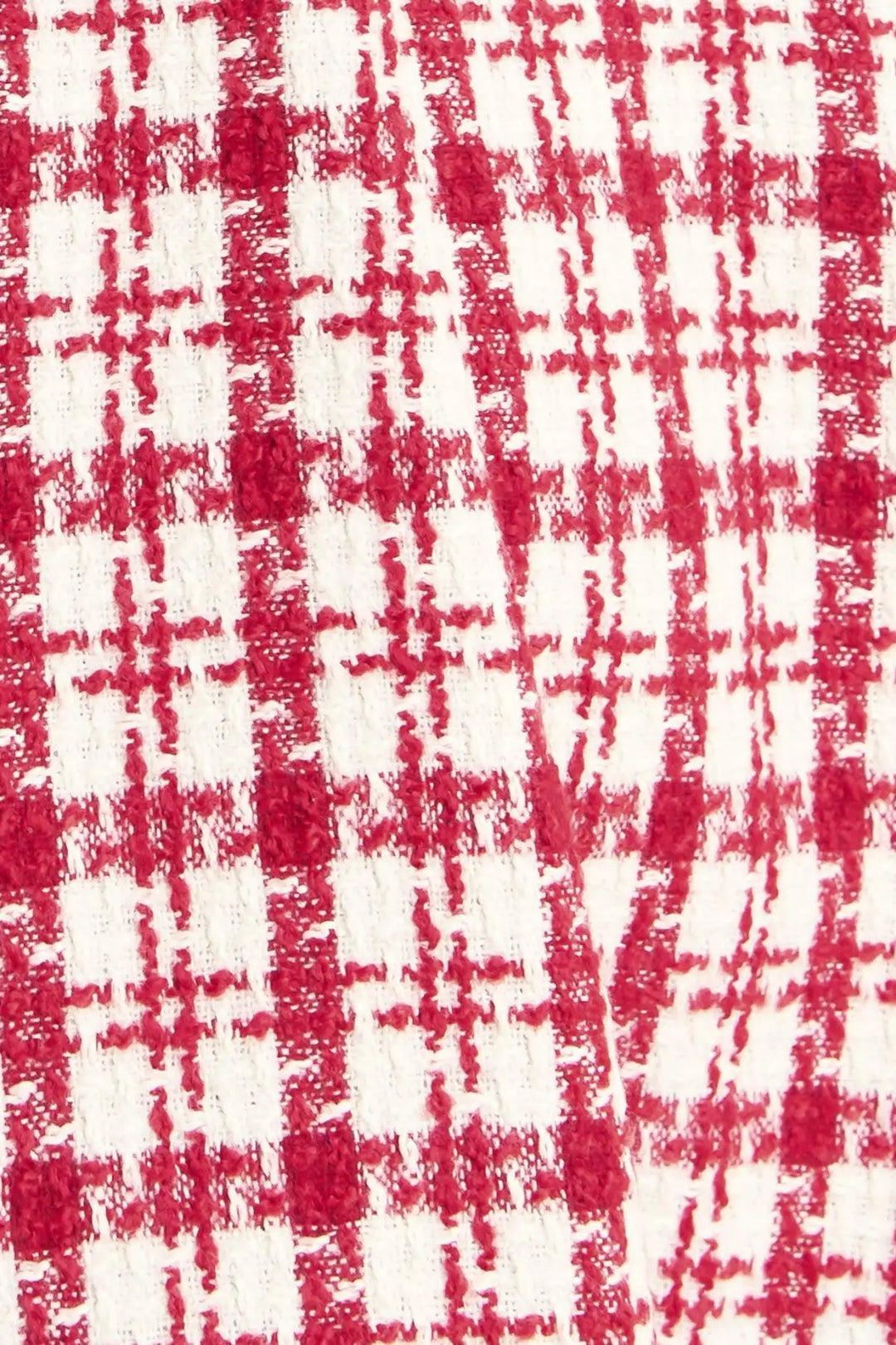CHERRY CHECK TWEED MINI DRESS - DRESSES