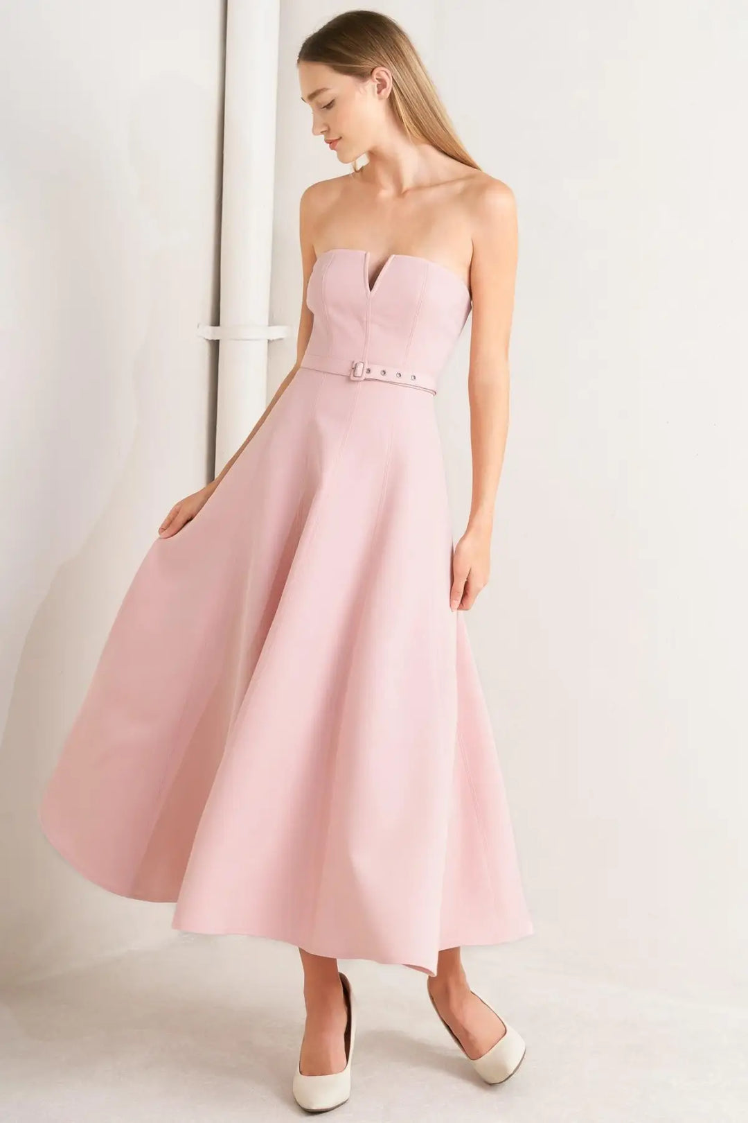WEEKEND GLAM WOVEN MIDI DRESS - DRESSES
