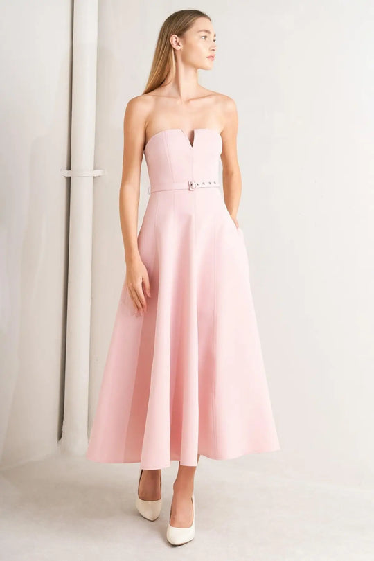 WEEKEND GLAM WOVEN MIDI DRESS - DRESSES