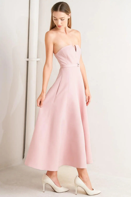 WEEKEND GLAM WOVEN MIDI DRESS - DRESSES