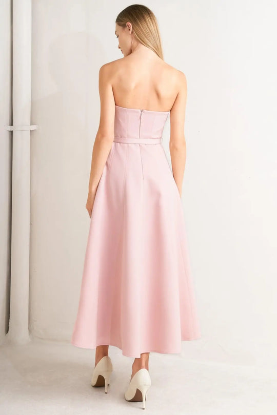 WEEKEND GLAM WOVEN MIDI DRESS - DRESSES