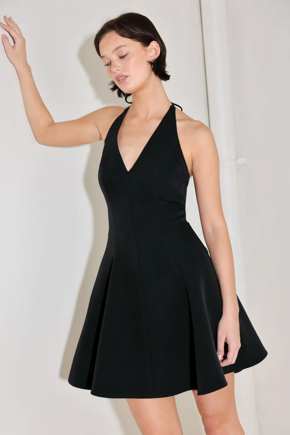 RODEO ROMANCE WOVEN MINI DRESS - BLACK / S - DRESSES