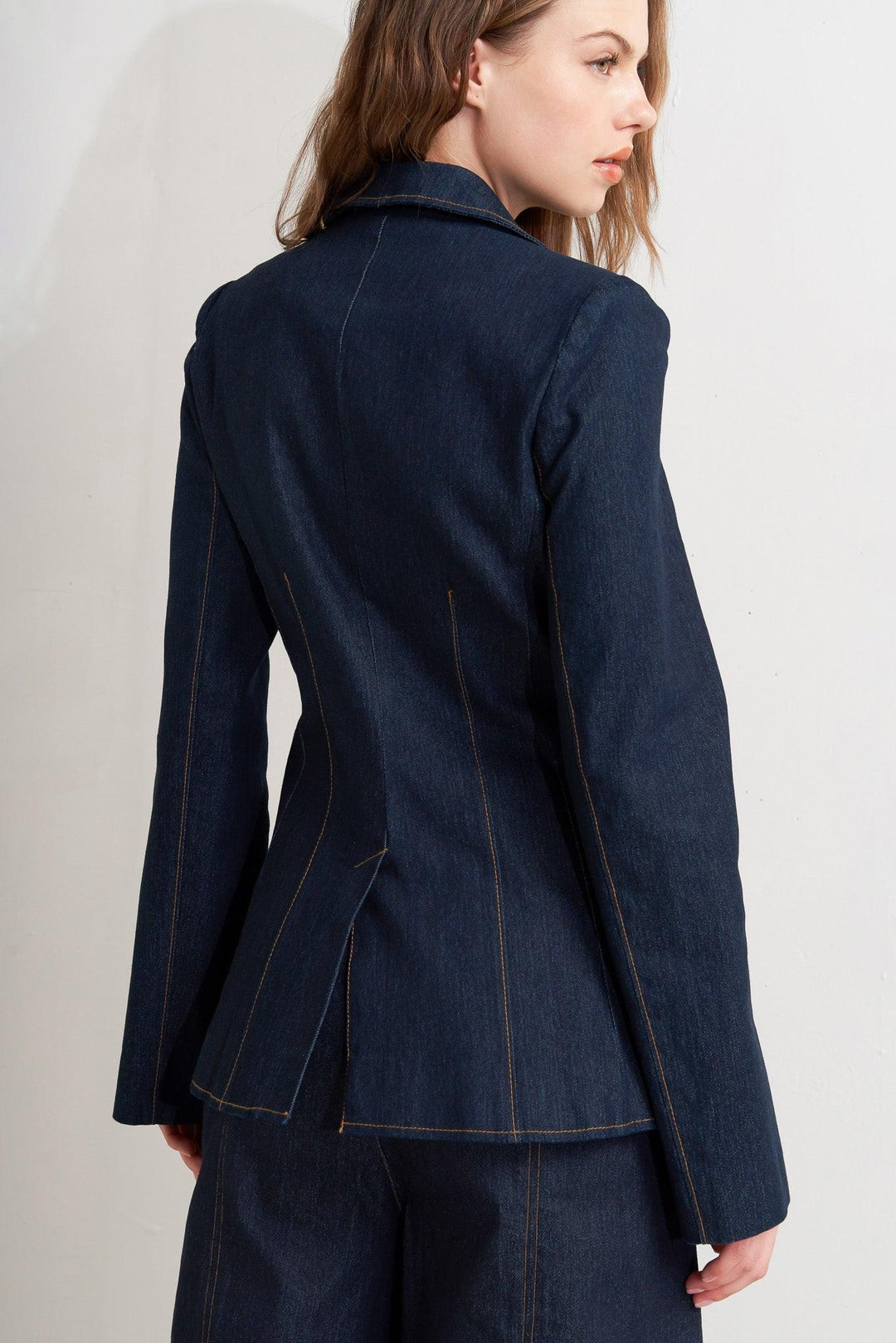 URBAN PANEL DENIM BLAZER - MELISSA JEAN