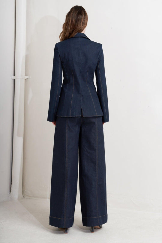 URBAN PANEL DENIM BLAZER - MELISSA JEAN