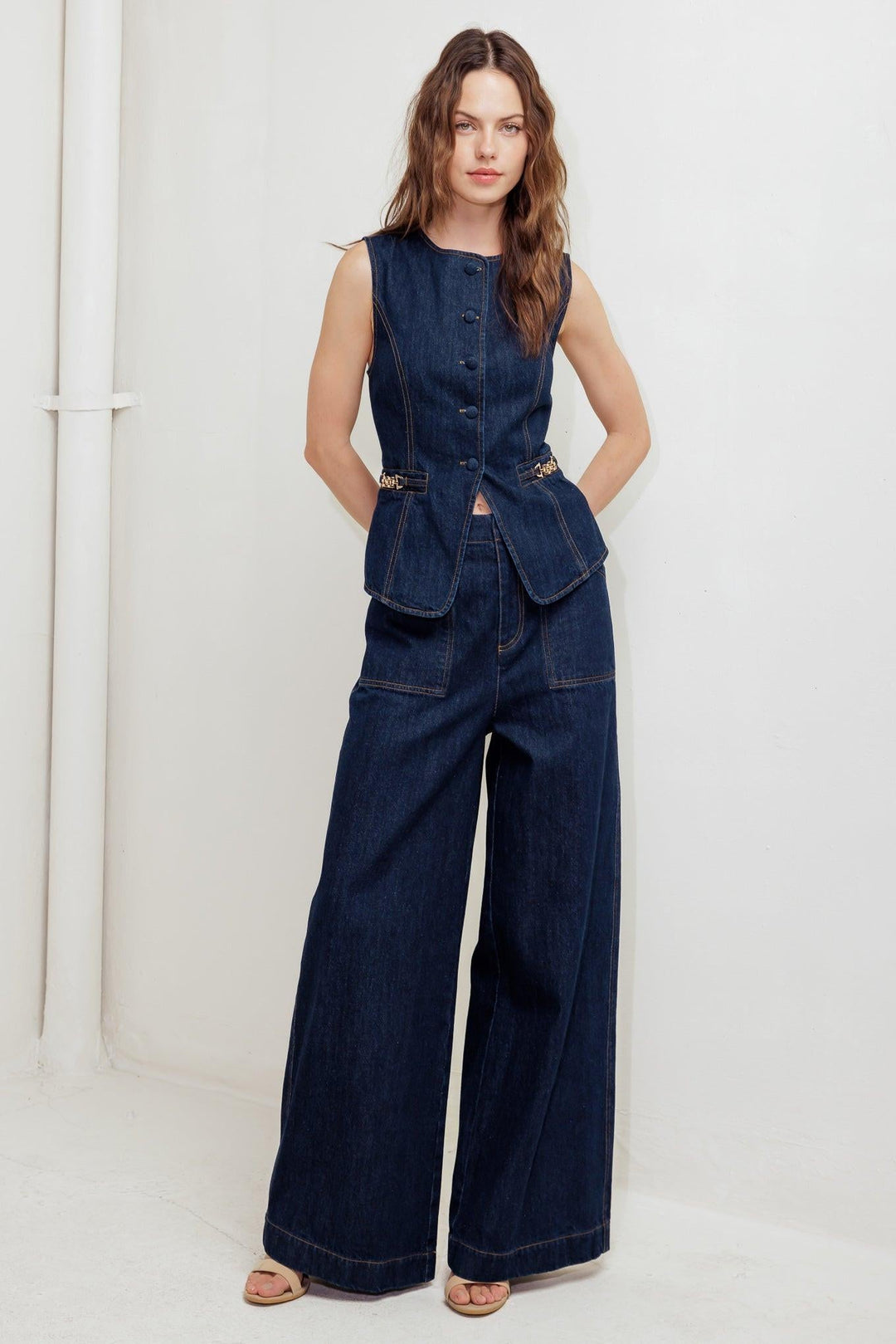 INDIGO ICON DENIM VEST - MELISSA JEAN