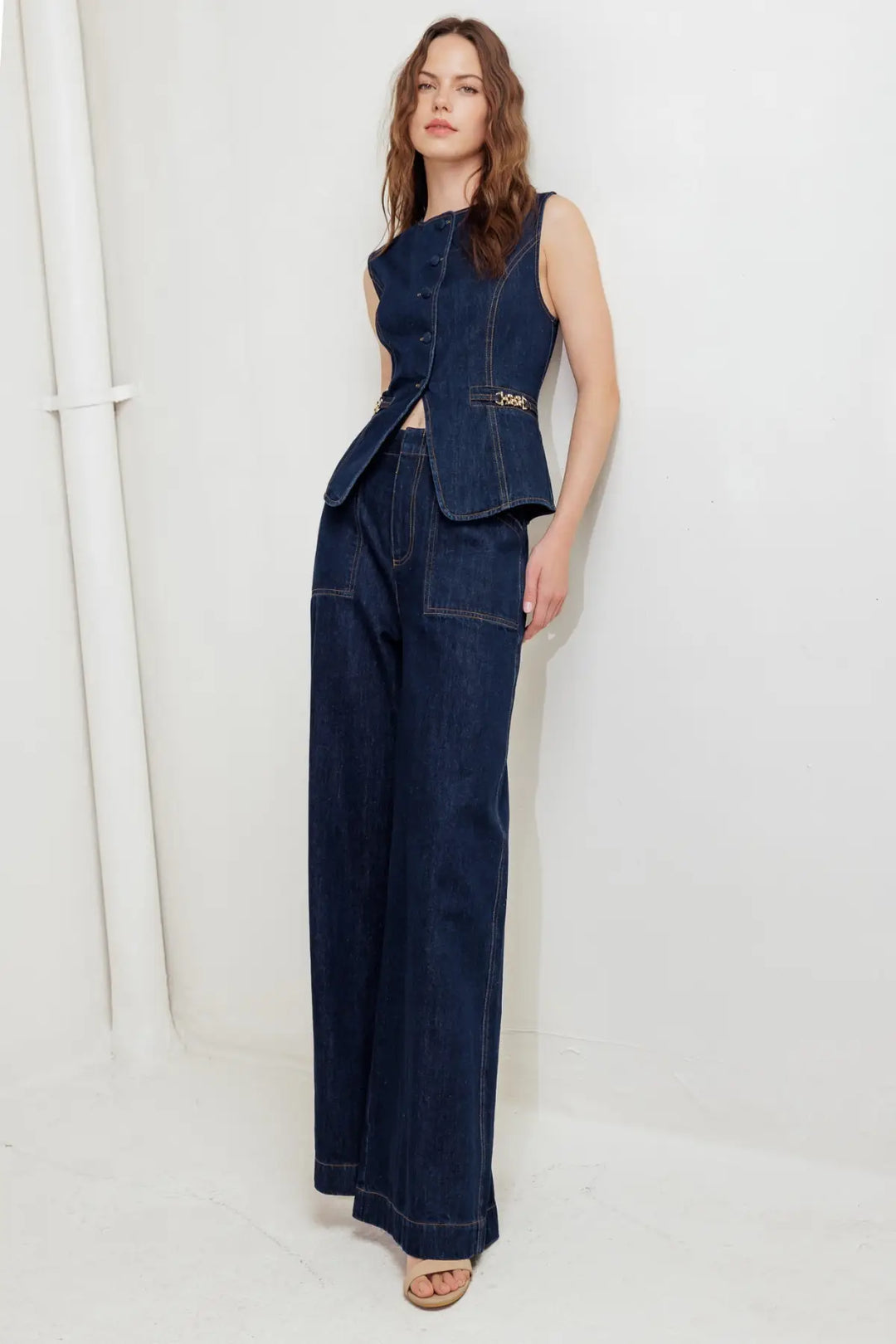 INDIGO ICON DENIM VEST - VEST